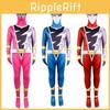 Power Mighty Morphin Rangers Costume Cosplay Dress Party Jumpsuit Superhero