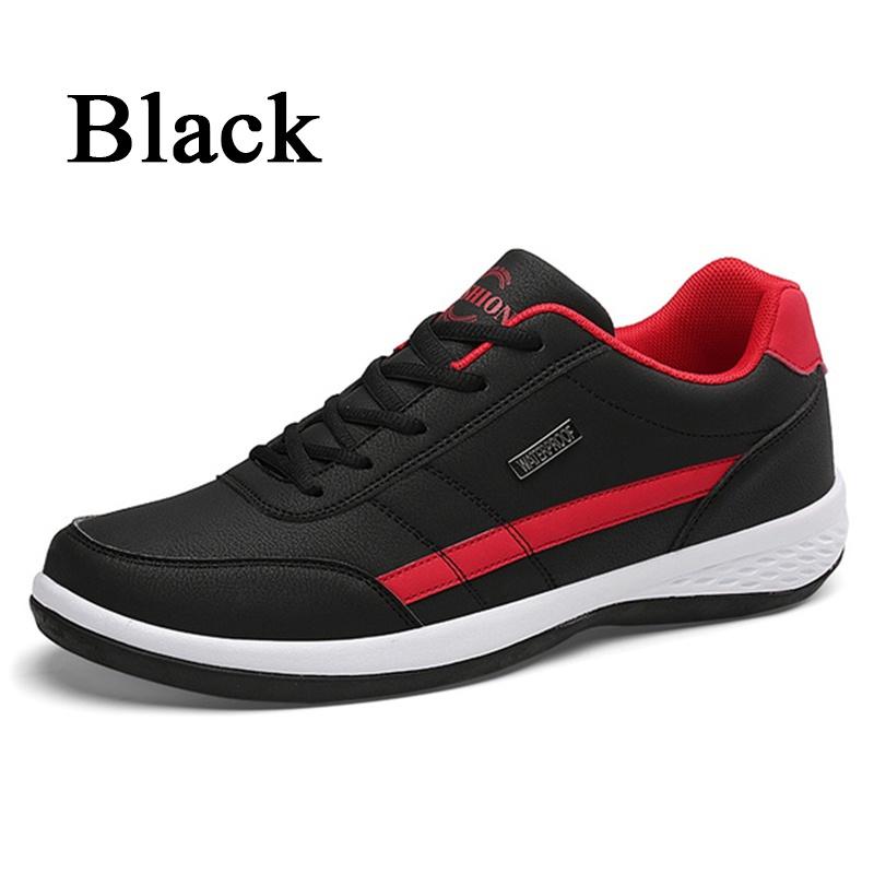 Acquista Men's Fashion Leather Casual Sneakers Waterproof Sports