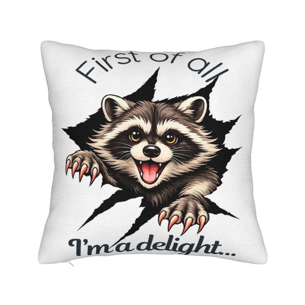 Prima di tutto SONO UN DELIZIOSO Divertente Procione Federe Cuscino Stuff Stampato Copricuscino Regalo Copricuscino Decorativo Sedia Multi-Taglia