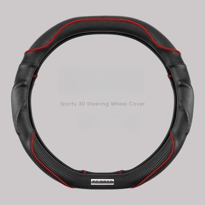 BFA1 Nappa Leather Car Steering Wheel Cover Universal Anti Slip Steering Wheel Covers Car Accessories Carbon Fibre Steering Covers