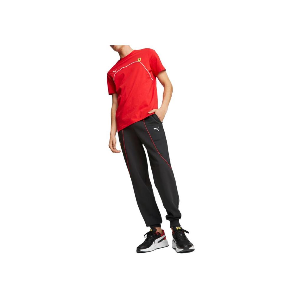 Puma Ferrari Race Sweatpants Cc Striped Joggers Men Bottoms Black 620943-01