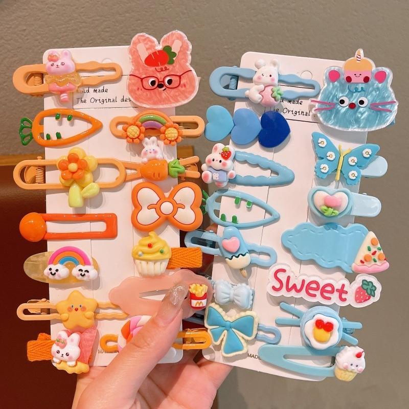 Children's Hair Clips 2026 New Model Handmade Cartoon Design Girls' Cute Baby Hair Clips for Bangs and Fringe Hair Accessories