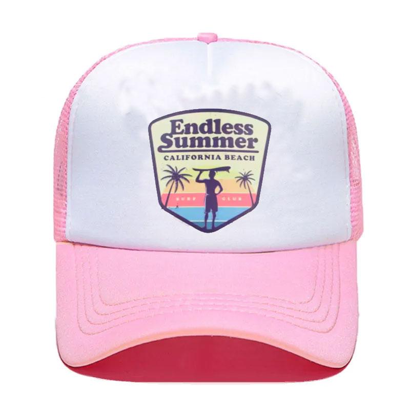 Cool Summer Surfing Trucker Cap Hat Beach Seaside Surfer Caps Sandbeach Holiday Mesh Cap HipHop Hat for Unisex Women Youth
