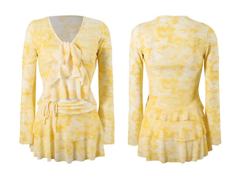 Vacation Plus Size Four-Piece Bikini Set: Long Sleeve, Split Skirt, Flattering for 200 lbs.
