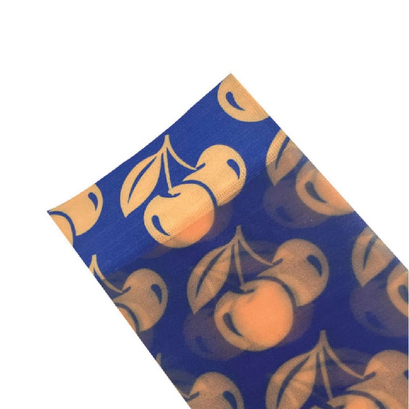 Romantic Tiger Wild Cherry Knee Stockings (yellow/navy)