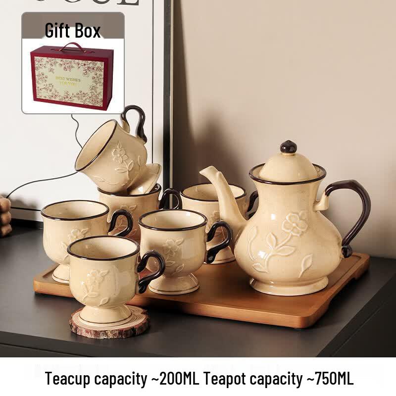 Vintage Chinese Ceramic Tea Set with Auto Water Supply