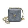 Krabičková taška s trendy diamantovým vzorem Mini dětská crossbody taška s řetízkovým popruhem Dětská taška