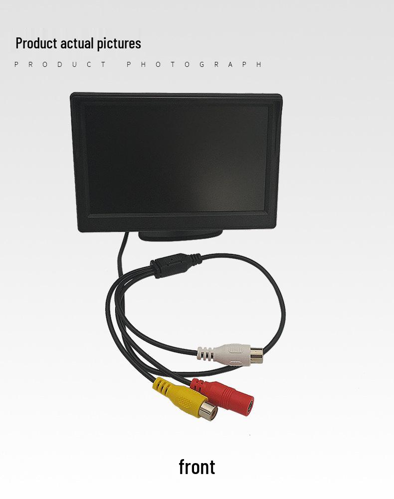 

5-дюймовый HD автомобильный монитор с функцией приоритета заднего вида и системой отображения с двойным входом. 800x480