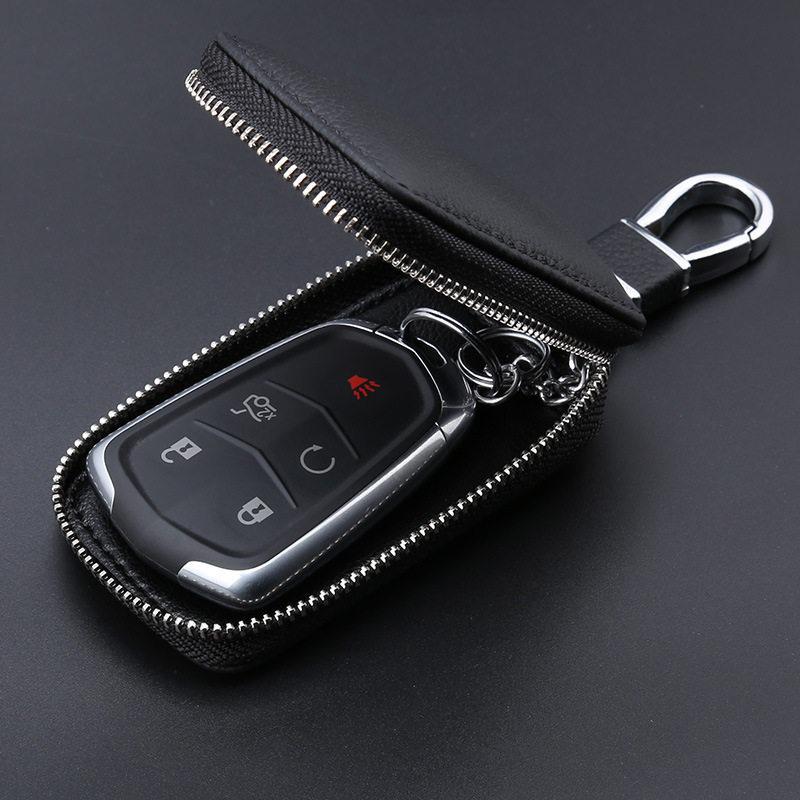 Universal Genuine Leather Car Key Case for Men & Women, Personalized Remote Cover for Volkswagen, Toyota, Hyundai