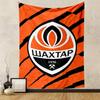 Shakhtar Logo Orange Black Stripe Design Patterned Tapestry for Bedroom and Living Room Home Decor Sofas