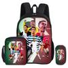 Ronaldo Kinder Lernertaschen CR Fußballstar Alltagsrucksack mit USB-Schnittstelle Tragetasche für Schüler Rucksack Fußball Sportrucksack Jugendgeschenk