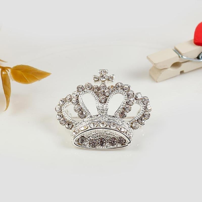 Fashion Elegance Women Crown Shape Princess Brooch Dress Pin