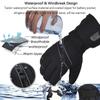 Heated Gloves, Unisex Heating Gloves, Palm Leather Gloves, Default 2200mAh Battery, Winter Riding Motorcycle Gloves
