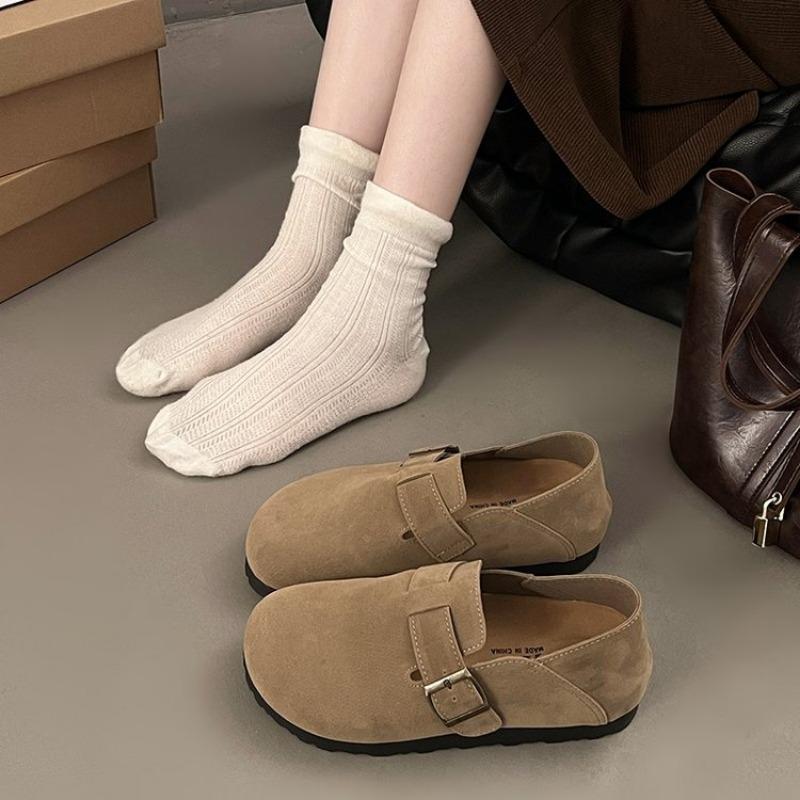 Fashion 2025 Women Flat Shoes Round Toe Retro Mary Janes Loafers Female Belt Buckle Casual spring Fashion Lady Chaussure Femme