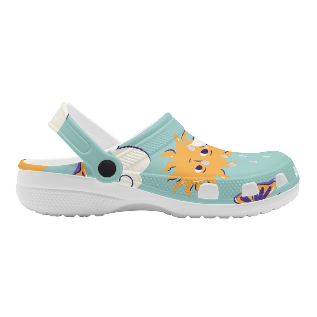 Cartoon Printed EVA Clogs Slippers Unisex Flexible Breathable Slip On Casual Sandals Lightweight Soft Sole Summer Daily Wear