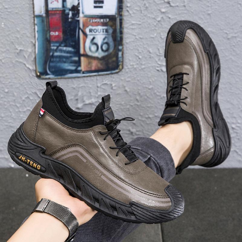 Модные новые классические мужские туфли весна/осень кожа модные трендовые повседневные — фото 5