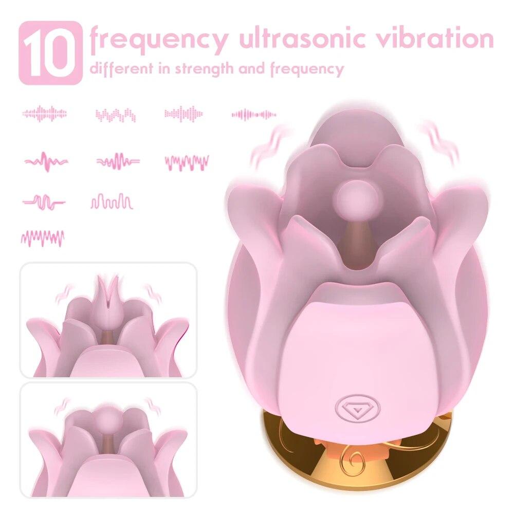 Powerful Sucking-Rose Vibrator Toy For Women Vacuum Stimulator Oral Nipple Clit Sucker Female Sex Toys Goods For Female Adults