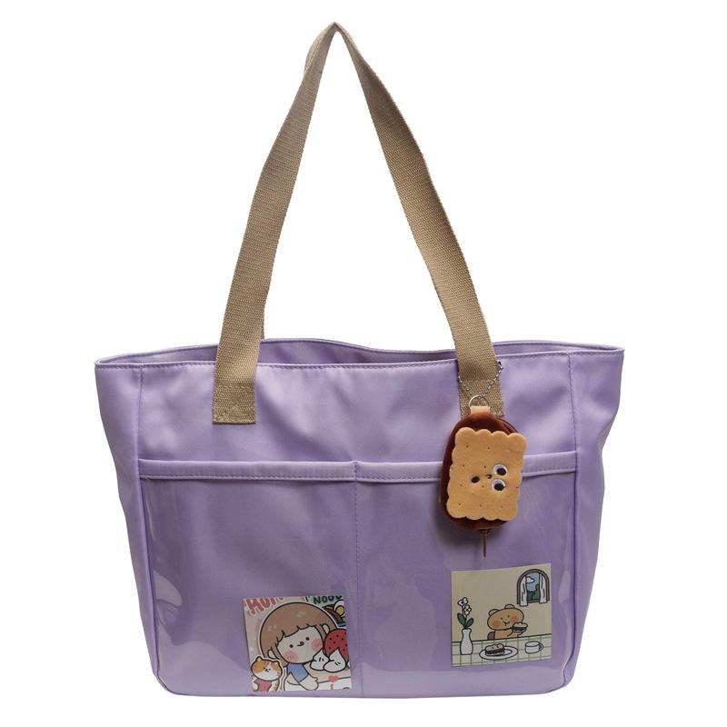 

Однотонна жіноча сумка на плече великої місткості фіолетовий