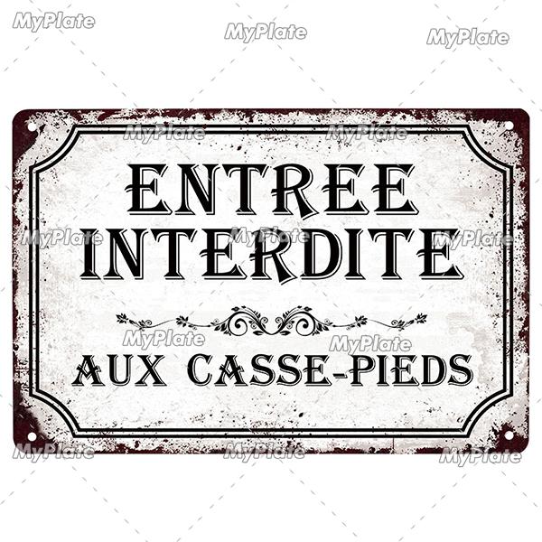 France Poster Vintage Plaque Tin Sign Metal Sign Wall Decor For Bar Plate Crafts Art Poster Custom