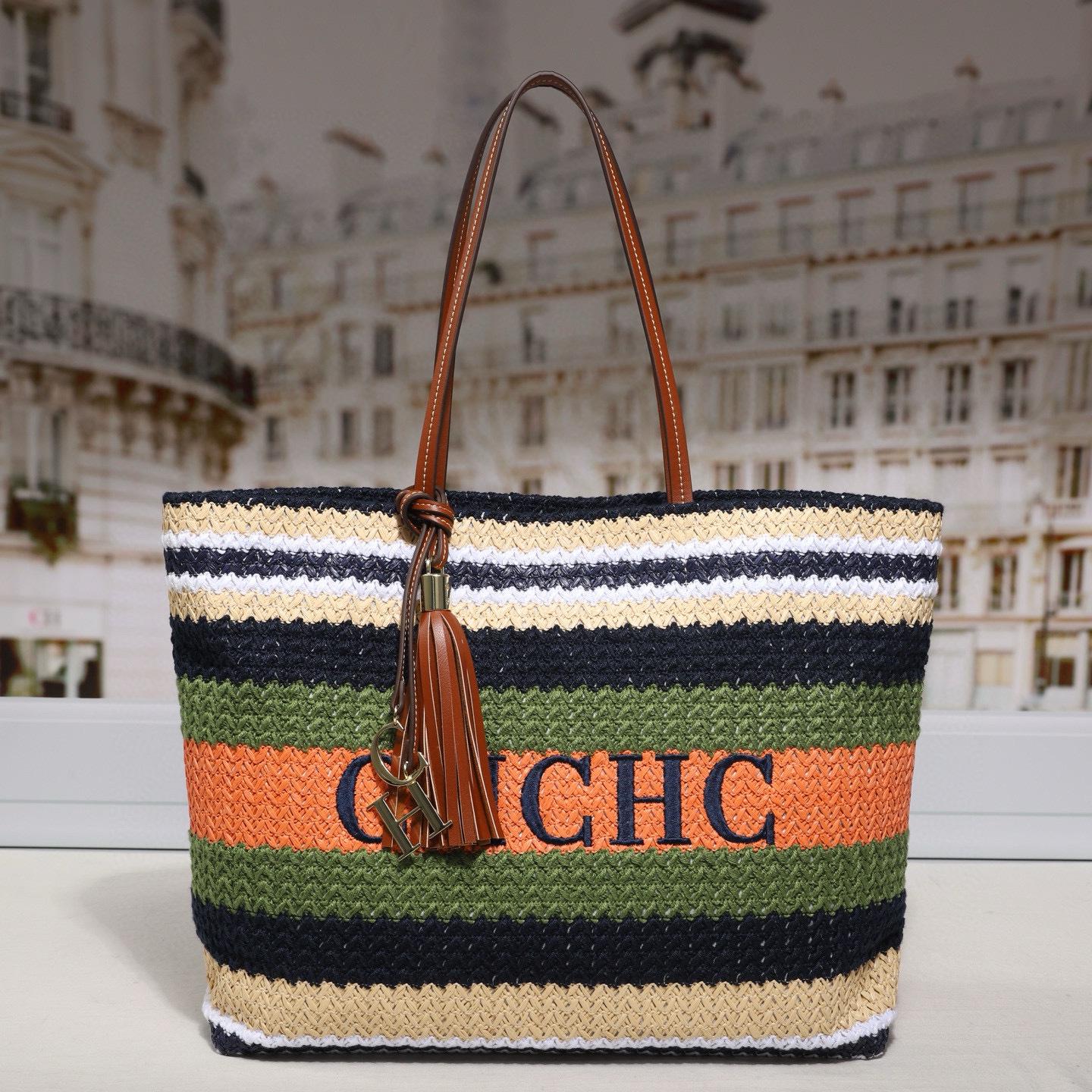 CHHC Women s Large Straw Woven Cabbage Basket Handbag - Fashionable & Spacious Design 36x14x30 cm