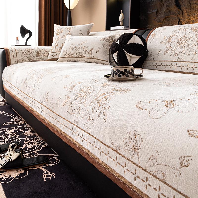 

Универсальная подушка для дивана на все сезоны 2025 новая легкая роскошь ощущение высокого класса простой современный нескользящий фиксированный теплый чехол для дивана 45 * 45 pillow cover