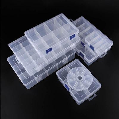 Boys Girls Popular Adjustable 6-36 Grids Jewelry Screw Holder Plastic Bead Organizer Display Case Container Earring Compartment Storage Box