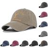 Yellow Stone Letter Embroidery Art Cotton Baseball Cap With Curved Visor For Summer Sun And Shade