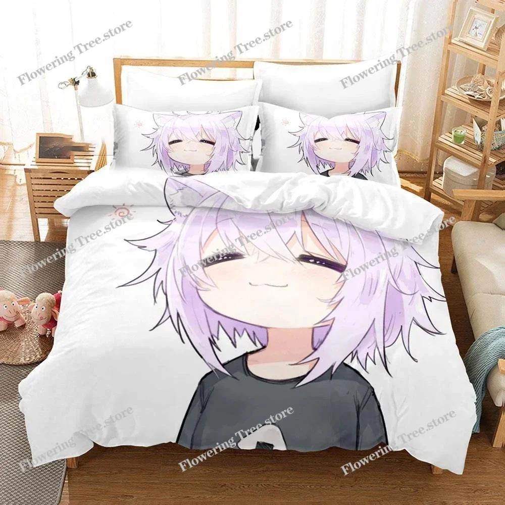 Nekomata Okayu Bettwäscheset Jungen Mädchen Twin Queen Size Bettbezug Kissenbezug Bett Kinder Erwachsene Mode Heimtextil