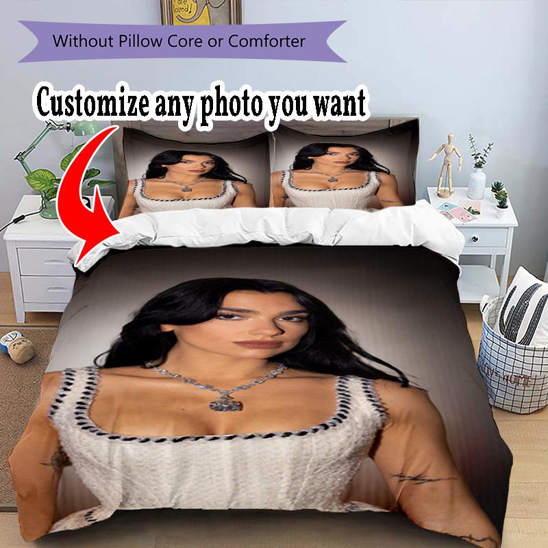 Customize Photos Customize your photo Bedding Set Breathable Duvet Cover with Pillowcases Home Decoration Birthday Gift