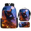 Spider-Man Backpack Set for Kids Toddler Halloween Backpack 3 Piece School Bag Street Style
