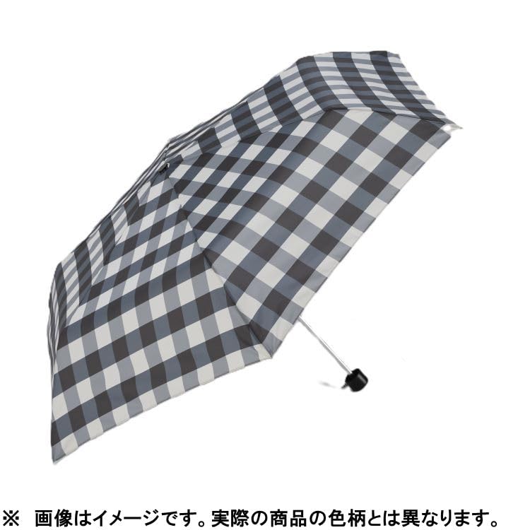 Miyajima Folded 55cm Windproof Bone Gingham Check Mint Rib 55cm 14160