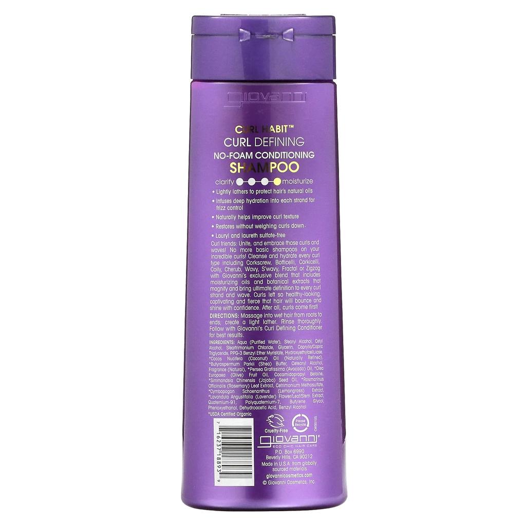 Curl Habit, Curl Defining No Foam Conditioning Shampoo, Suitable for All Curl Types, 399Ml(13.5Fl Oz)