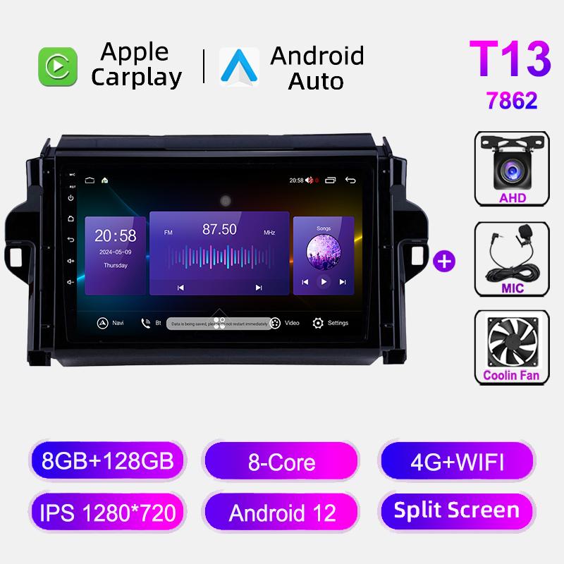 Android For Toyota Fortuner 2 2015-2019 Car Radio Stereo Multimedia Navigation GPS Video Player Wireless Carplay 2 Din Headunit