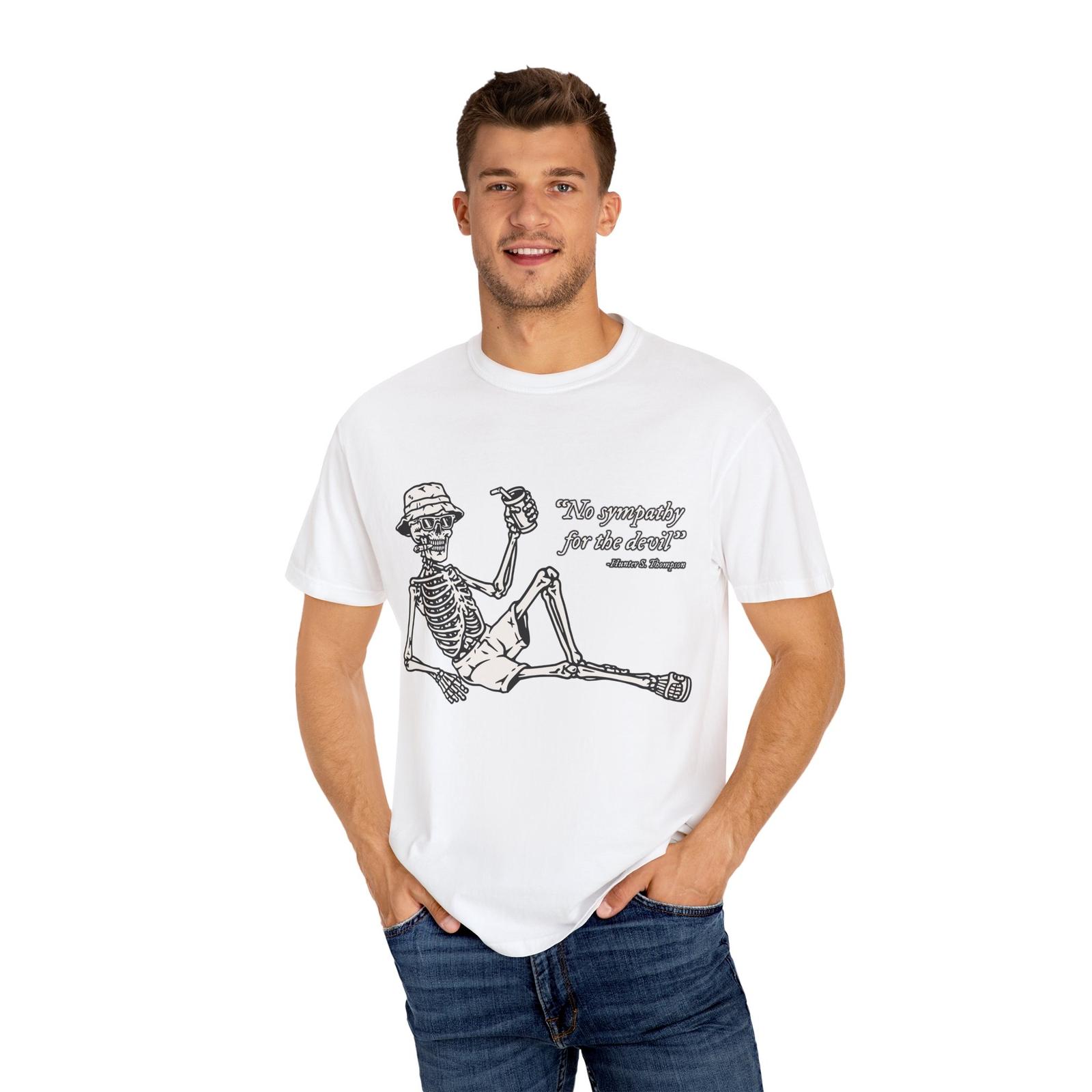 No Sympathy for the Devil Hunter S. Thompson Skeleton Halloween Witchy T-Shirt S разноцветный