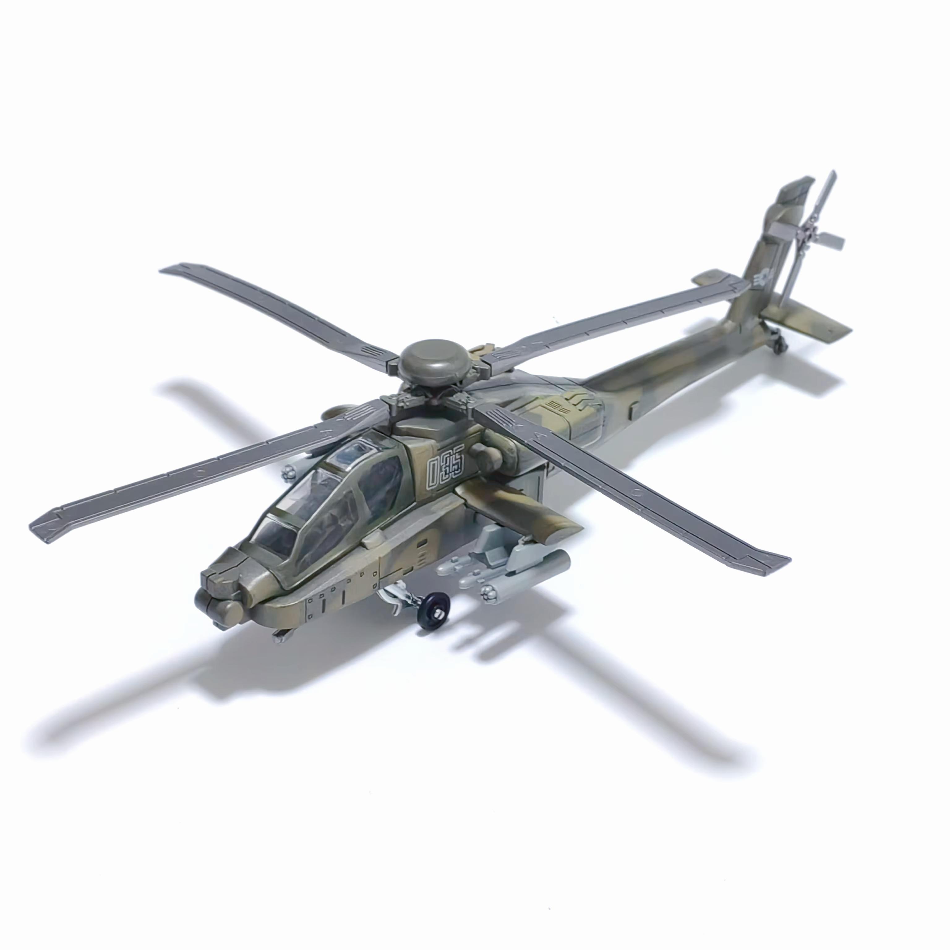 1/72 Scale Plastic DIY Assembly Model Military Plane Collection AH-64 Fighter US Apache Armed Helicopter Aircraft Toys