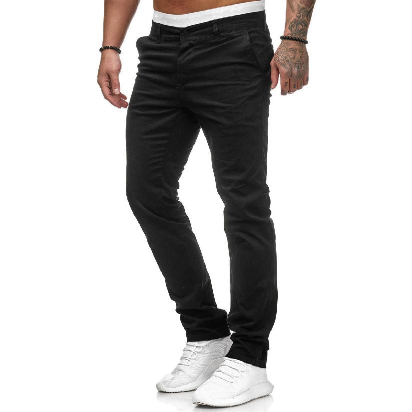 Casual Pants Men'S European And American Style Slim Fit Men'S Casual Solid Color Pants