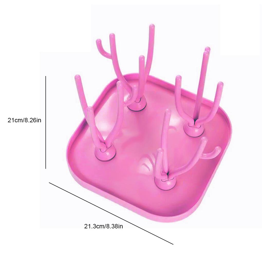 Newborn Bottles Dry Rack PP Cleaning Detachable Drying Racks Dust-proof Storage Dryer Stand for Countertop Travelling