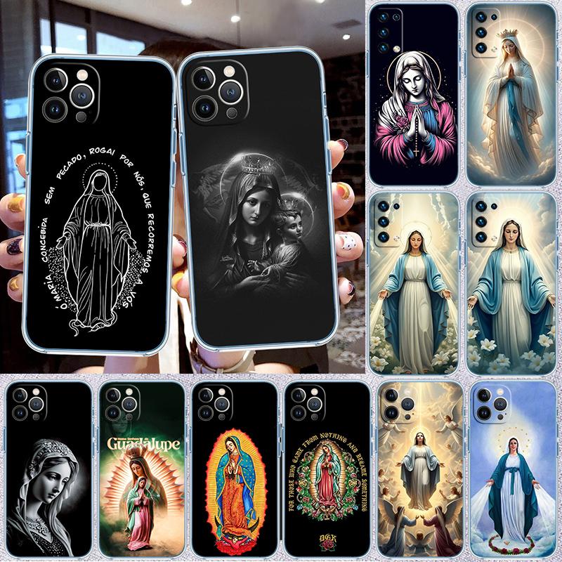 BH47 Virgen Maria Transparent Phone Case for Motorola Moto G40 G04 G05 One Ace Action Fusion + Plus Hyper Macro Vision Zoom