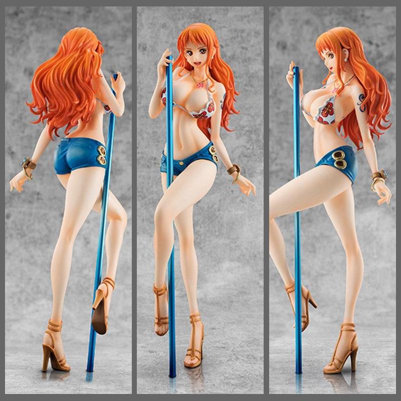 Anime ONE PIECE Pole Dance Nami POP Nami, Singing and Dancing BB Swimsuit, Model Boxed Figure