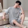 Pajamas men's summer pure cotton 1011 new short-sleeved five-point pants plus size heroic loungewear summer