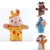Burattino da Mano Giocattolo di Peluche all'Ingrosso Bambola Animale Cartone Animato con Bocca Mobile Giocattolo Interattivo per Scuola Materna e Interazione Genitore-Figlio Alto 25cm