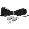 25MM Single Pulley Set with 30m Nylon Rope and 2Pcs PVC Carabiner Buckle Accessory