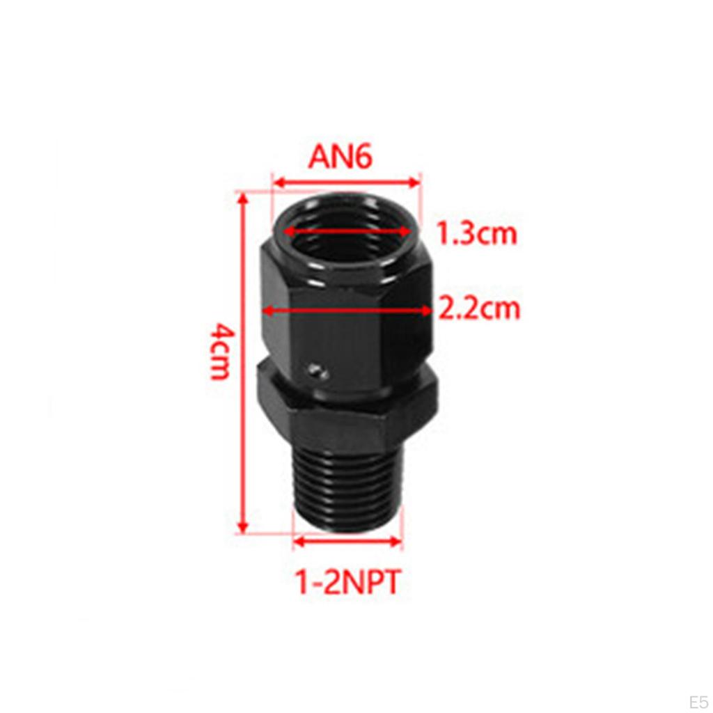Aluminum Anodized Swivel Adapter Fitting Female to male Oil Line Pipe Connector Replacement