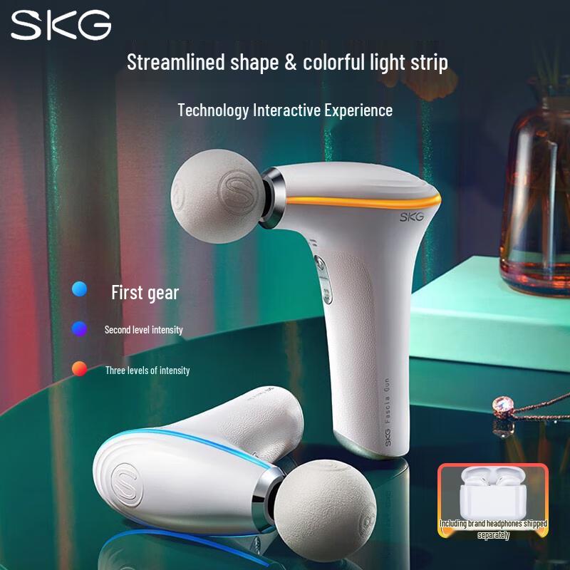 

SKG F5 Portable Fascia Gun with Heat Therapy & Bluetooth Earbud