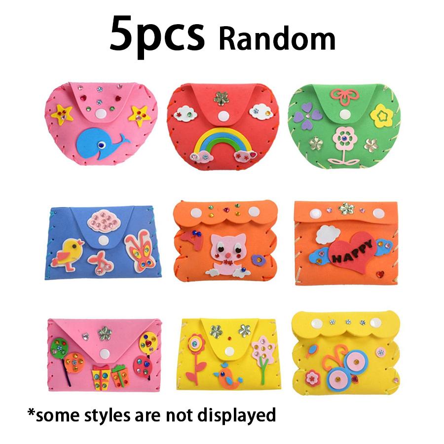 

5/10pcs DIY Handmade Material Kit for Coin Purse EVA Adhesive Sewing Splicing Art Felt Supplies Gift for Handicraft Lovers XJM
