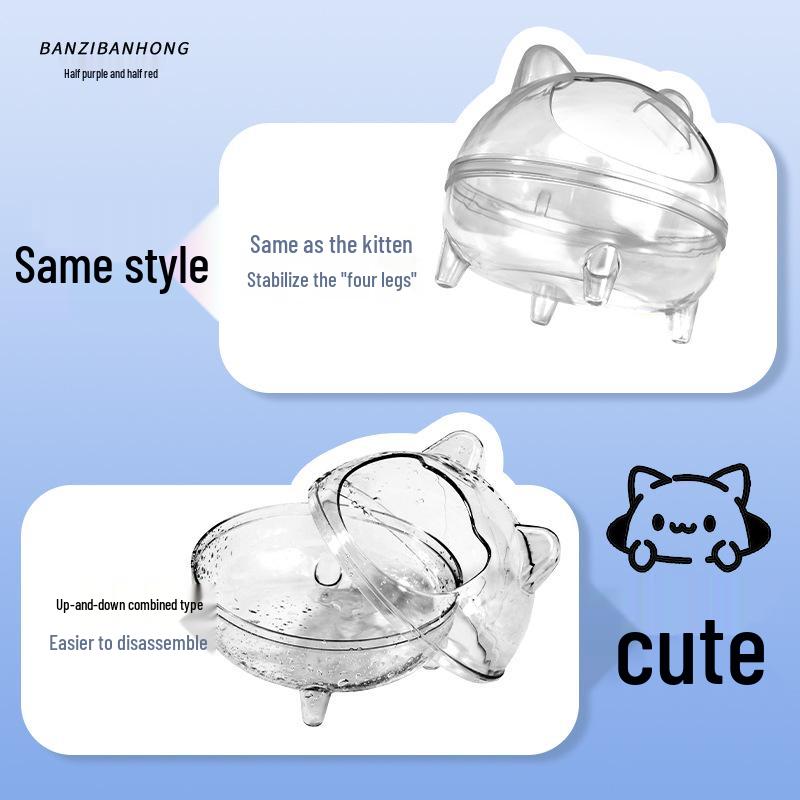 Panoramic Transparent Anti-Splash Bathroom for Small Pets