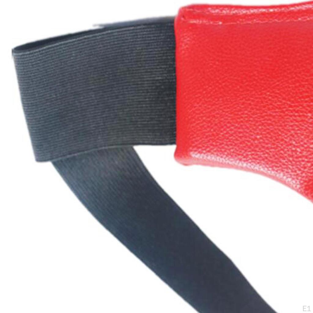 Durable Groin Guard, Jockstrap Crotch Protector Breathable PU Leather Abdominal Taekwondo