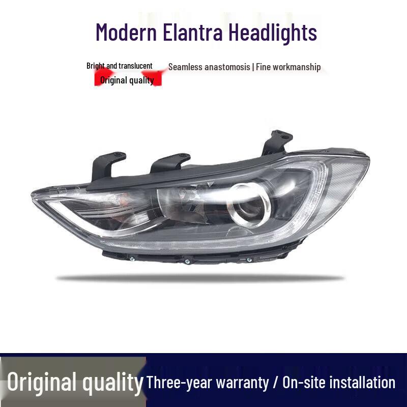 

Hyundai Elantra Low/Mid Trim Headlight Cover Assembly for Front, High & Low Beam Low Trim, No LED, Brand, Driver s Left
