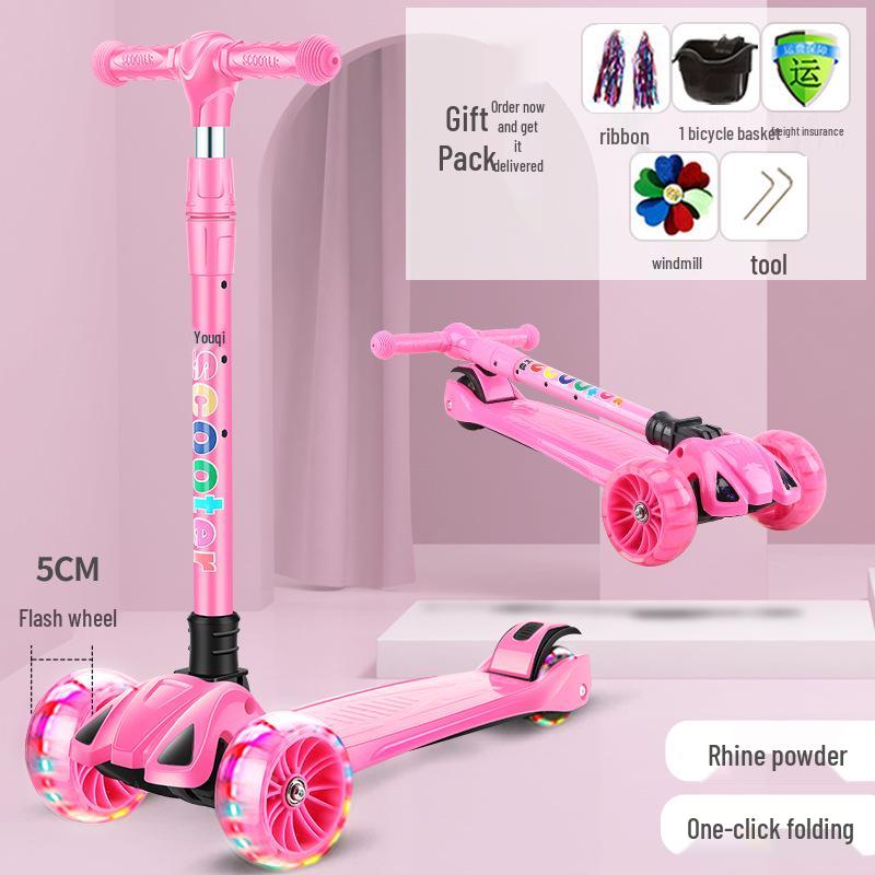 Kinder-Klapproller mit blinkenden Rädern für 2-8 Jahre