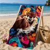 Tazmanian Devil's Fury Beach Towel, Super Soft Microfiber, Perfect Gift for Her/Him, Birthday, for Pool, Beach, Travel, Decor Beach Party